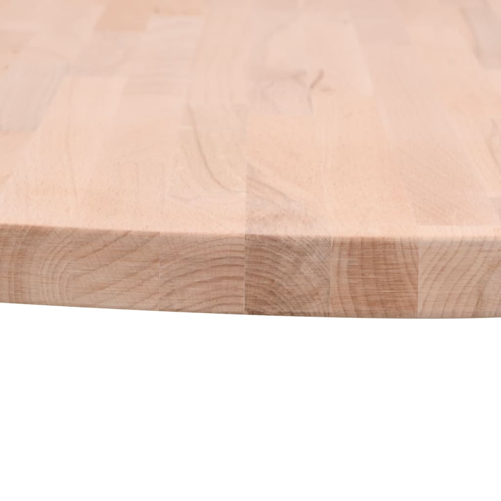 vidaXL Tischplatte Ø80x4 cm Rund Massivholz Buche