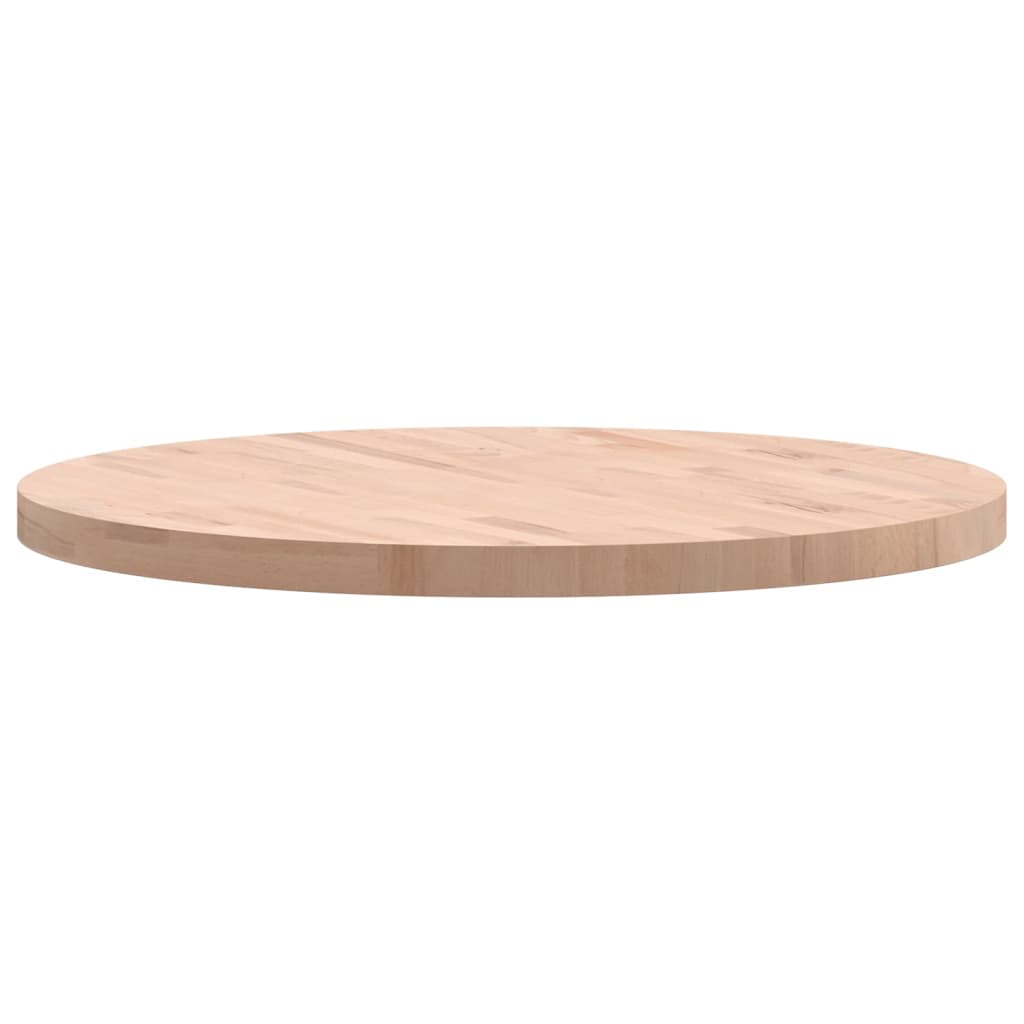 vidaXL Tischplatte Ø80x4 cm Rund Massivholz Buche