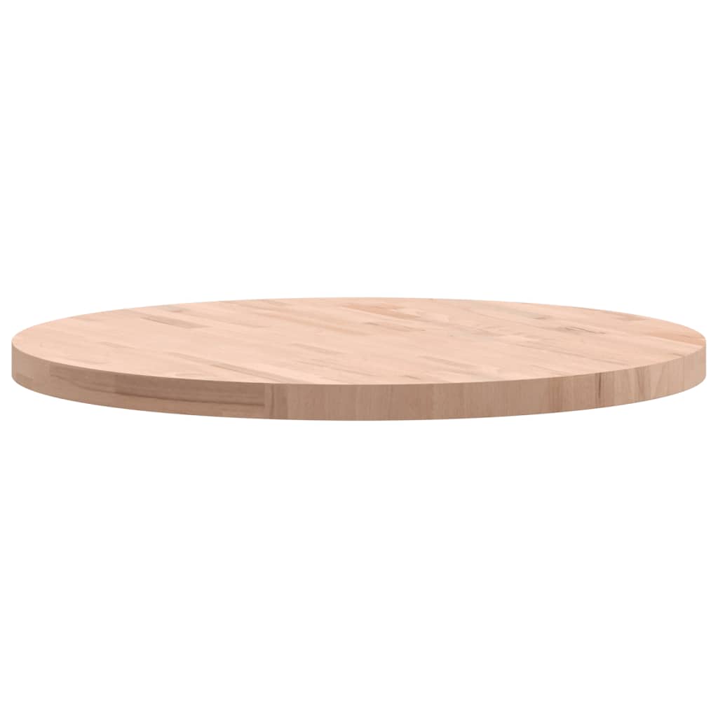vidaXL Tischplatte Ø80x4 cm Rund Massivholz Buche