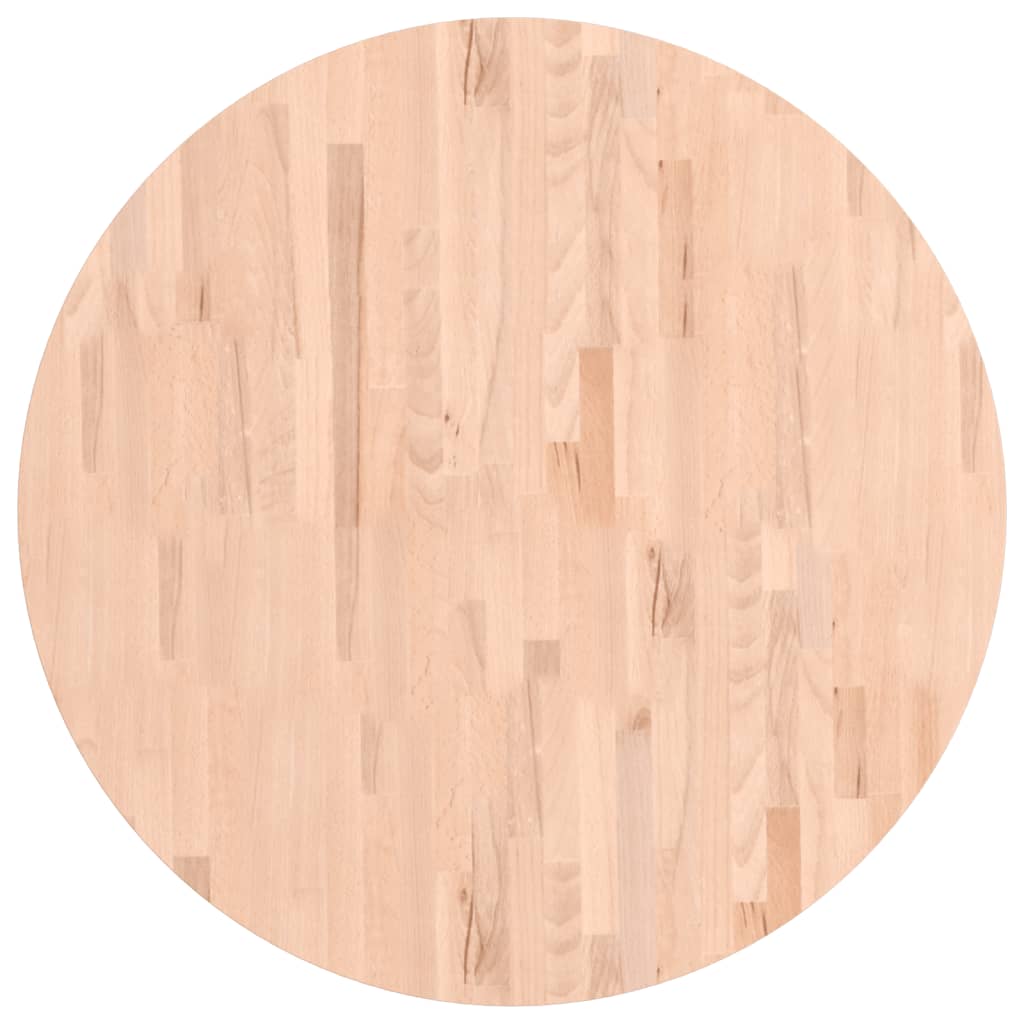 vidaXL Tischplatte Ø90x4 cm Rund Massivholz Buche