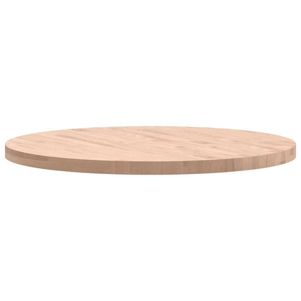 vidaXL Tischplatte Ø90x4 cm Rund Massivholz Buche