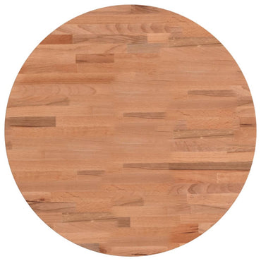 vidaXL Tischplatte Ø50x1,5 cm Rund Massivholz Buche