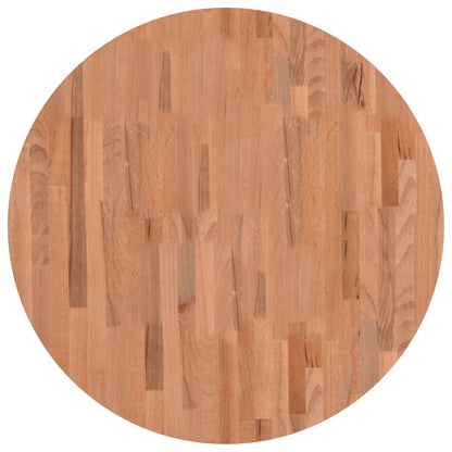 vidaXL Plateau de table Ø80x1,5 cm rond bois massif hêtre