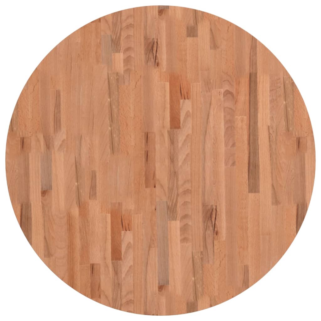 vidaXL Tischplatte Ø90x1,5 cm Rund Massivholz Buche
