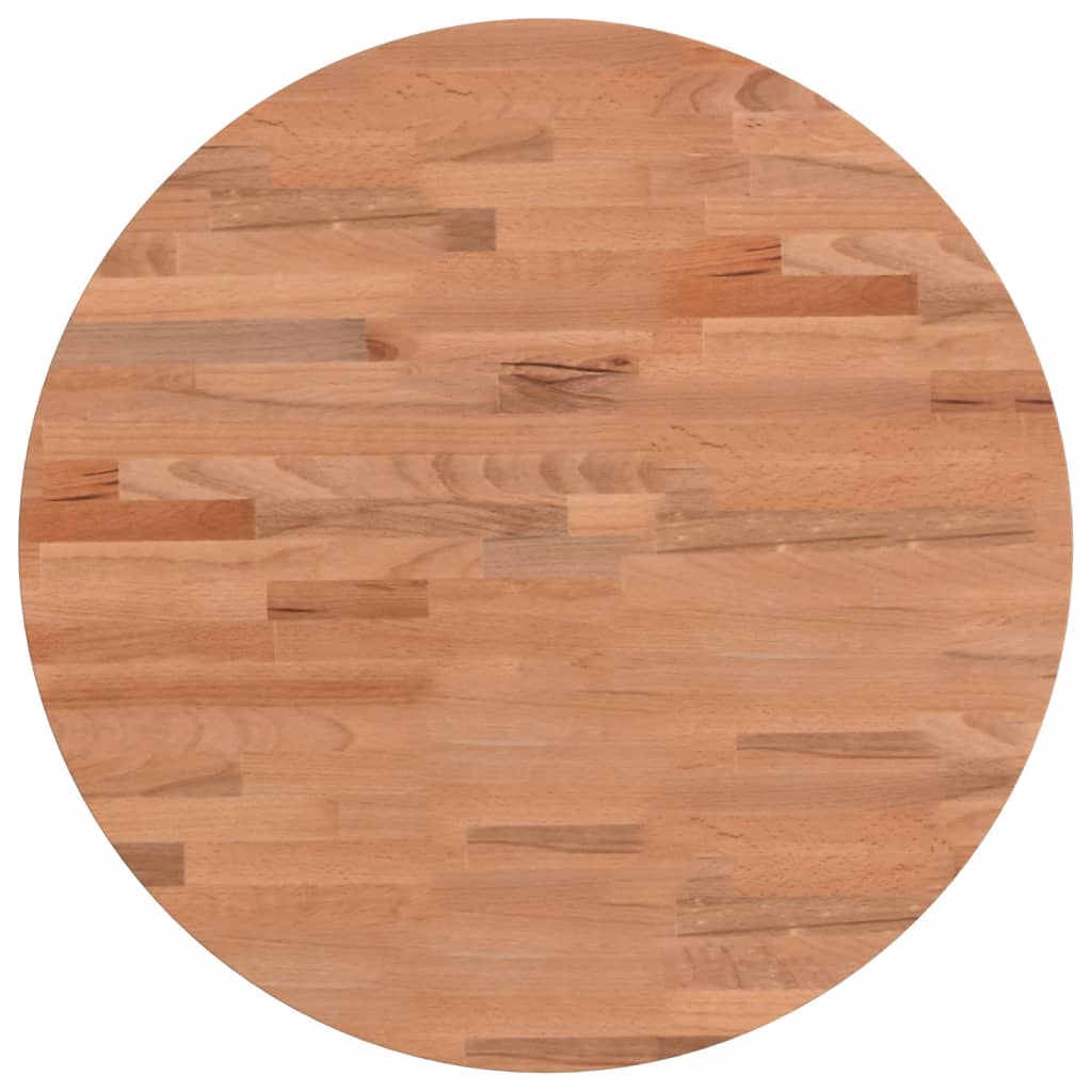 vidaXL Tischplatte Ø50x2,5 cm Rund Massivholz Buche