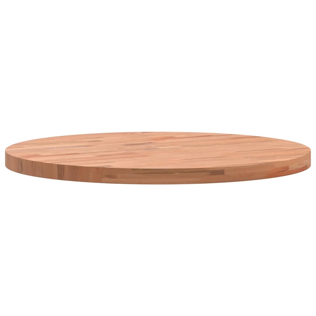 vidaXL Tischplatte Ø50x2,5 cm Rund Massivholz Buche