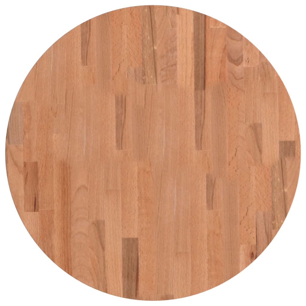 vidaXL Plateau de table rond Ø 60 x 2,5 cm en hêtre massif