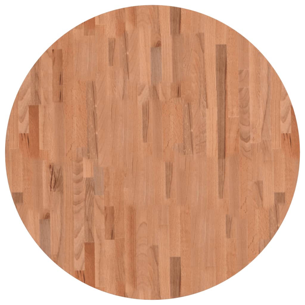 vidaXL Plateau de table Ø90x2,5 cm Rond Hêtre Massif