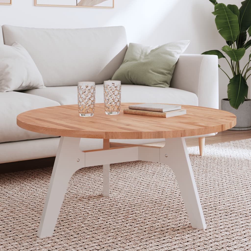 vidaXL Plateau de table Ø90x2,5 cm Rond Hêtre Massif