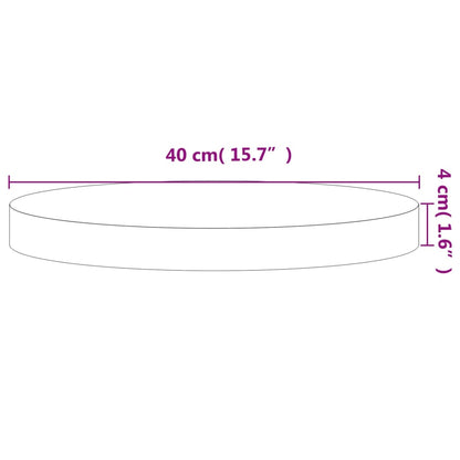 vidaXL Plateau de table Ø40x4 cm Rond en bois de hêtre massif