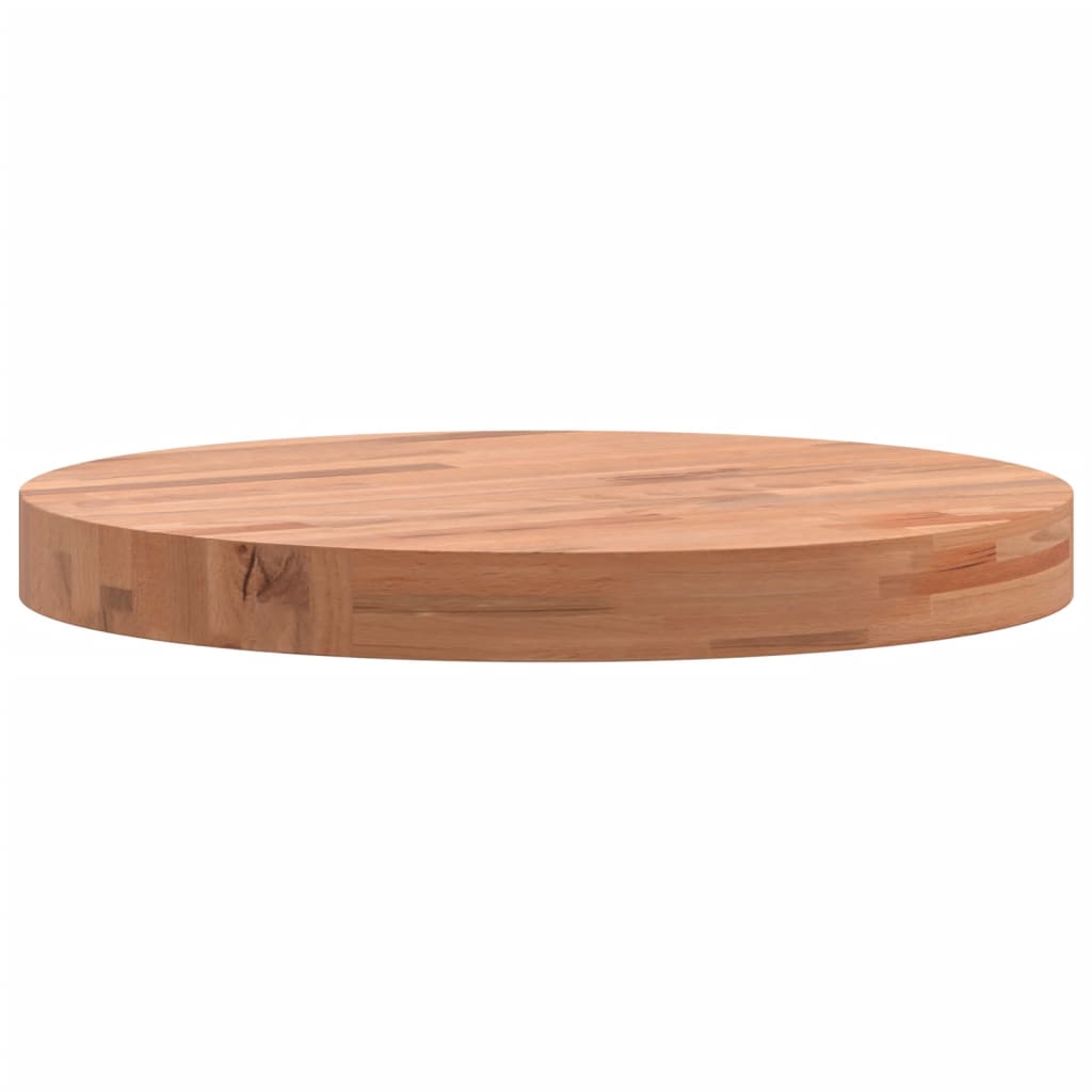 vidaXL Plateau de table Ø40x4 cm Rond en bois de hêtre massif