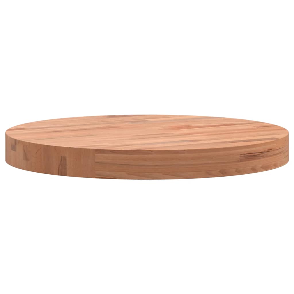 vidaXL Plateau de table Ø40x4 cm Rond en bois de hêtre massif
