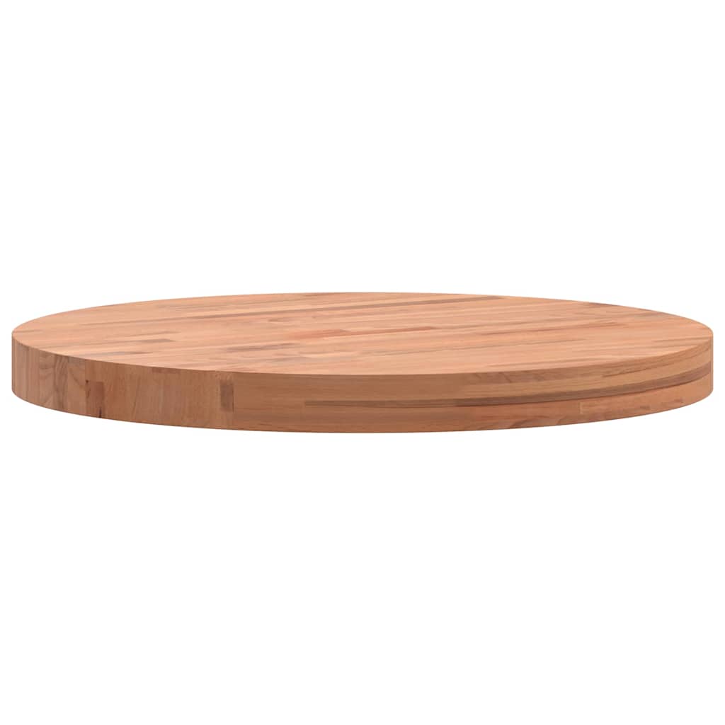 vidaXL Tischplatte Ø50x4 cm Rund Massivholz Buche