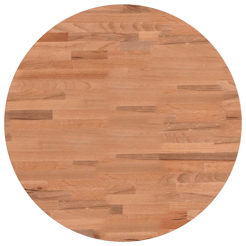 vidaXL Tischplatte Ø50x4 cm Rund Massivholz Buche