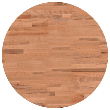 vidaXL Tischplatte Ø50x4 cm Rund Massivholz Buche