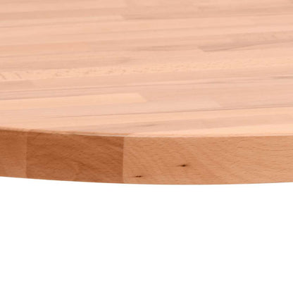 vidaXL Tischplatte Ø50x4 cm Rund Massivholz Buche