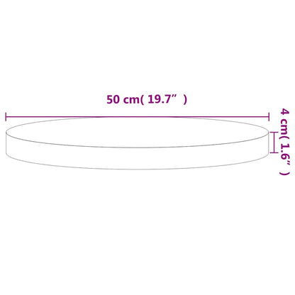 vidaXL Tischplatte Ø50x4 cm Rund Massivholz Buche