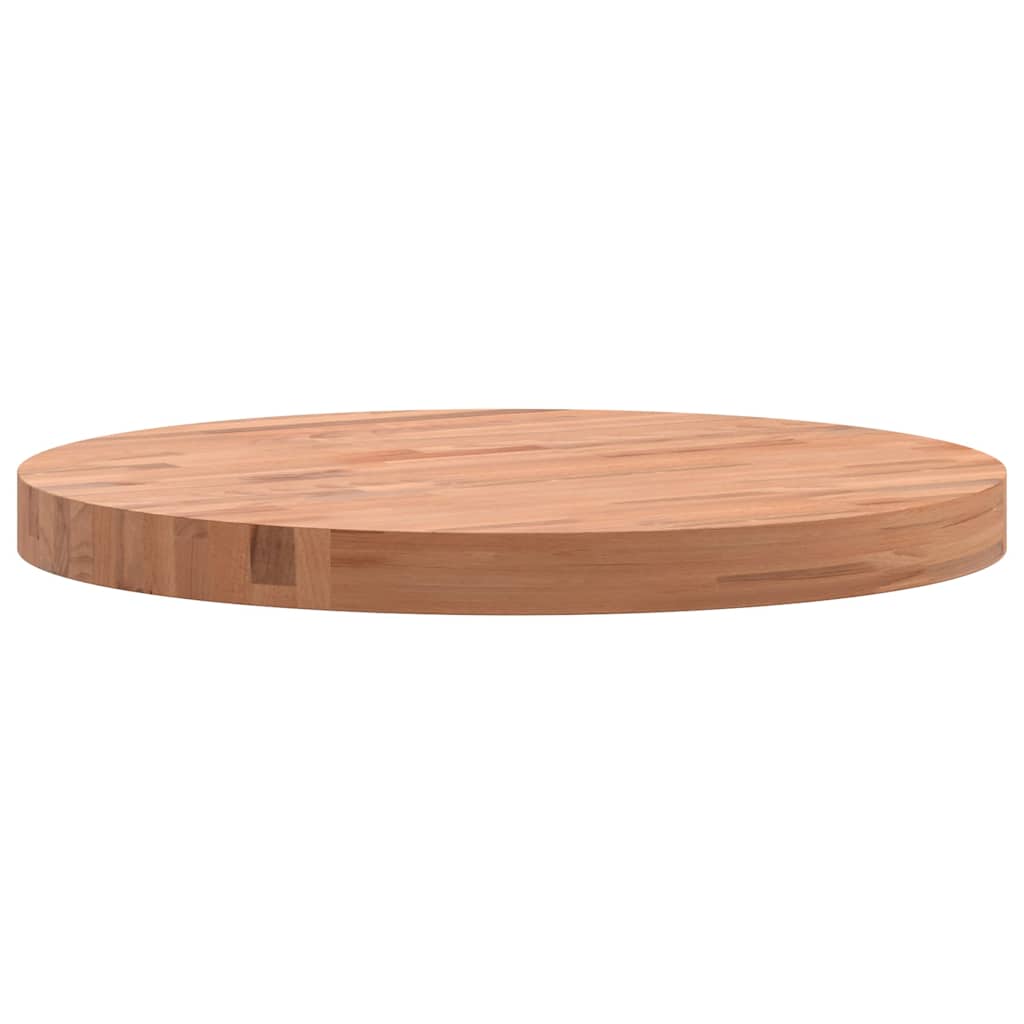 vidaXL Tischplatte Ø50x4 cm Rund Massivholz Buche