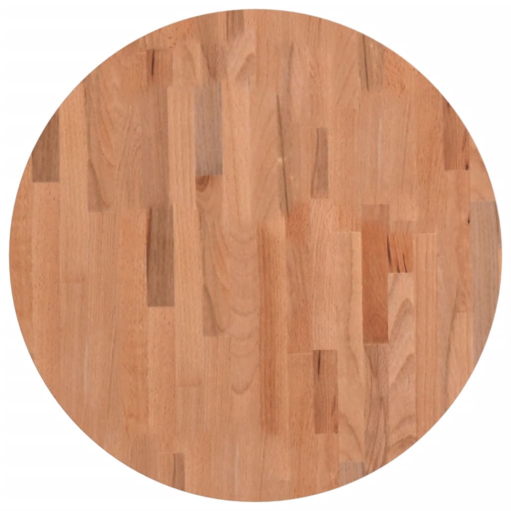 vidaXL Plateau de table Ø60x4 cm Rond Hêtre massif