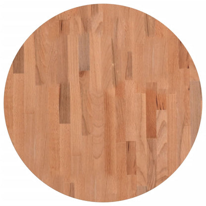 vidaXL Plateau de table Ø60x4 cm Rond Hêtre massif