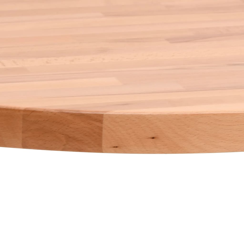 vidaXL Plateau de table Ø60x4 cm Rond Hêtre massif