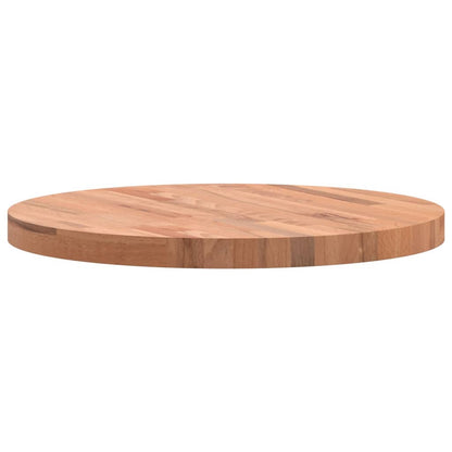 vidaXL Plateau de table Ø60x4 cm Rond Hêtre massif