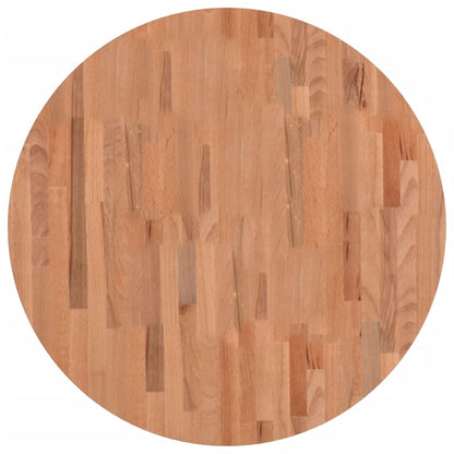 vidaXL Plateau de table Ø80x4 cm Rond Hêtre massif
