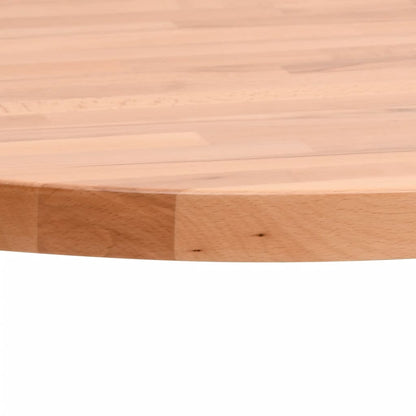 vidaXL Plateau de table Ø80x4 cm Rond Hêtre massif