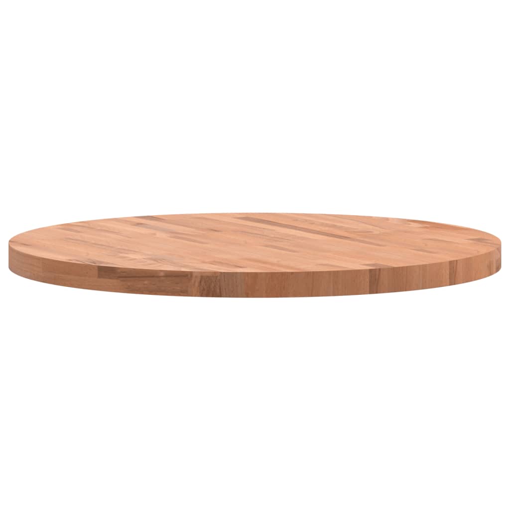 vidaXL Plateau de table Ø80x4 cm Rond Hêtre massif