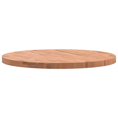 vidaXL Plateau de table Ø80x4 cm Rond Hêtre massif