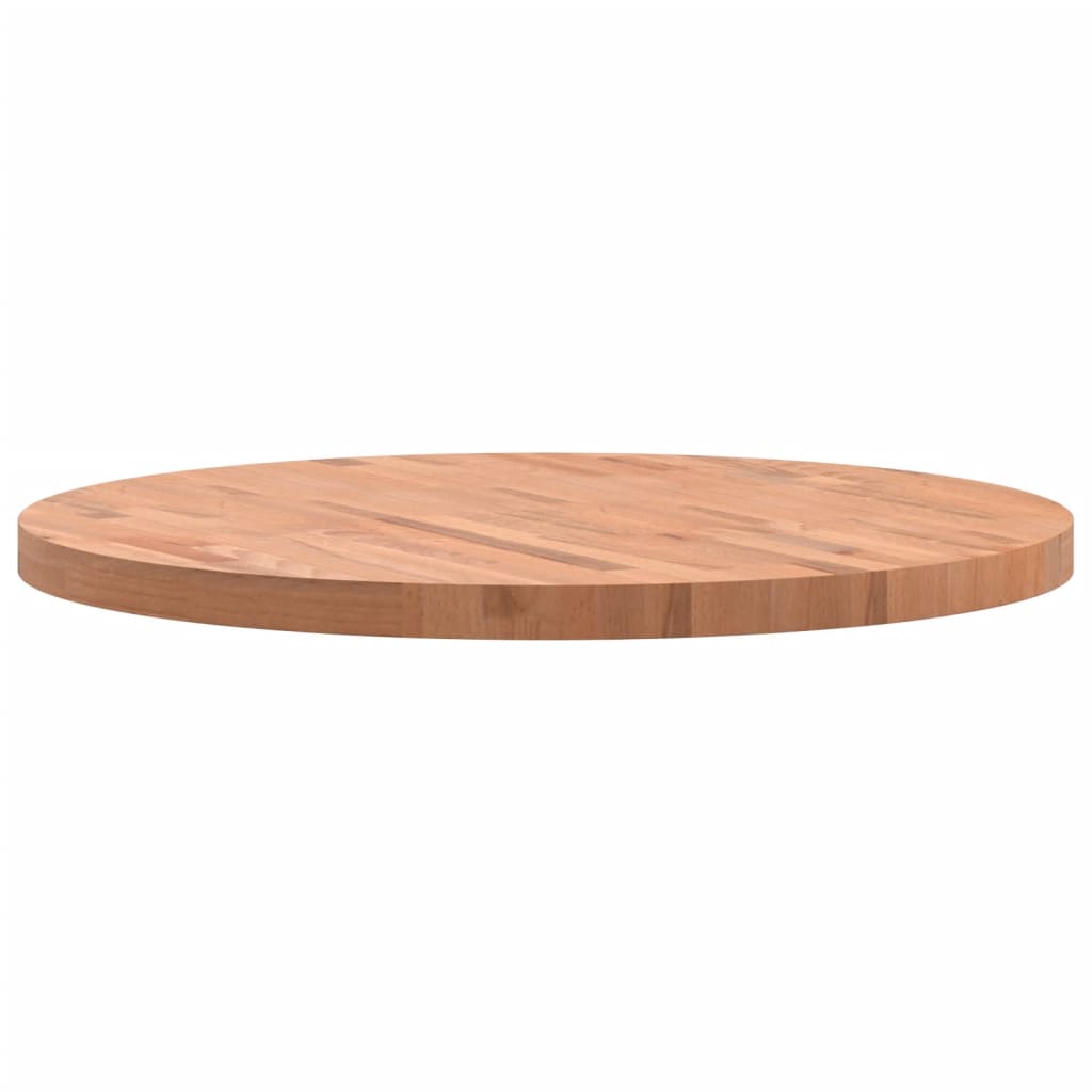 vidaXL Plateau de table Ø80x4 cm Rond Hêtre massif