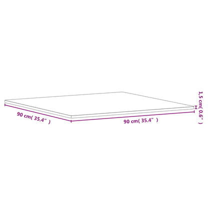 vidaXL Tischplatte 90x90x1,5 cm Quadratisch Massivholz Buche