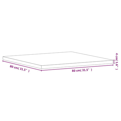 vidaXL Tischplatte 80x80x4 cm Quadratisch Massivholz Buche