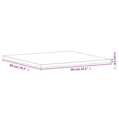 vidaXL Tischplatte 90x90x4 cm Quadratisch Massivholz Buche