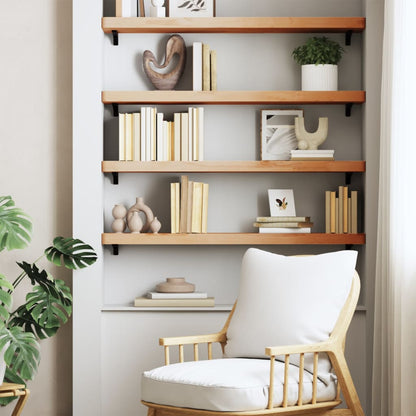 vidaXL Étagère murale 80x20x4 cm Bois de hêtre massif