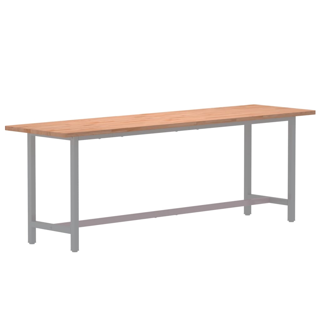 vidaXL Schreibtischplatte 200x55x2,5 cm Massivholz Buche