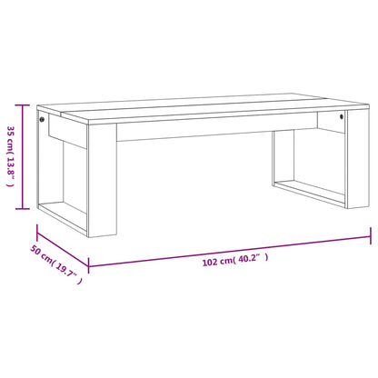 vidaXL Couchtisch Weiß 102x50x35 cm Holzwerkstoff