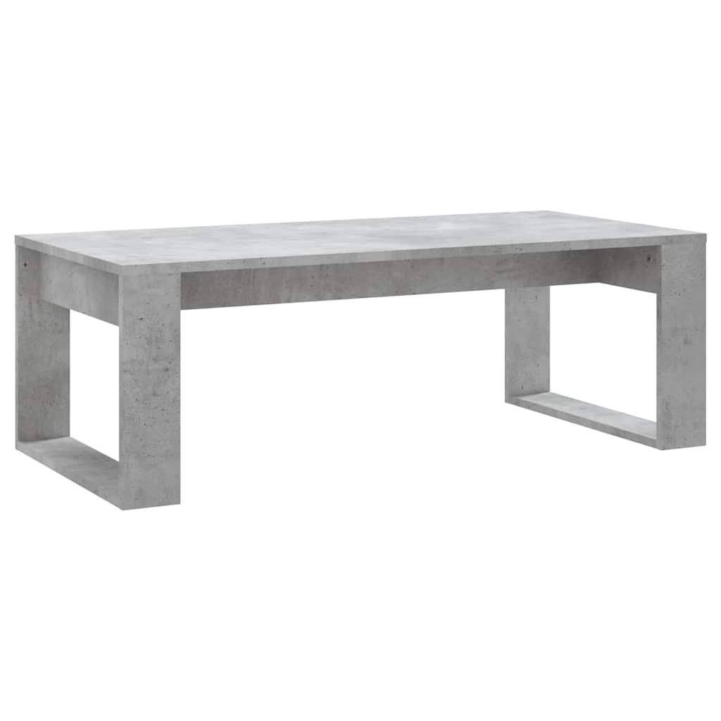 vidaXL Table basse gris béton 102x50x35 cm Aggloméré