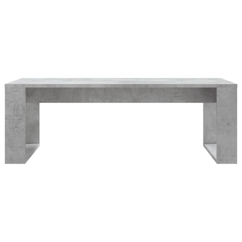 vidaXL Table basse gris béton 102x50x35 cm Aggloméré