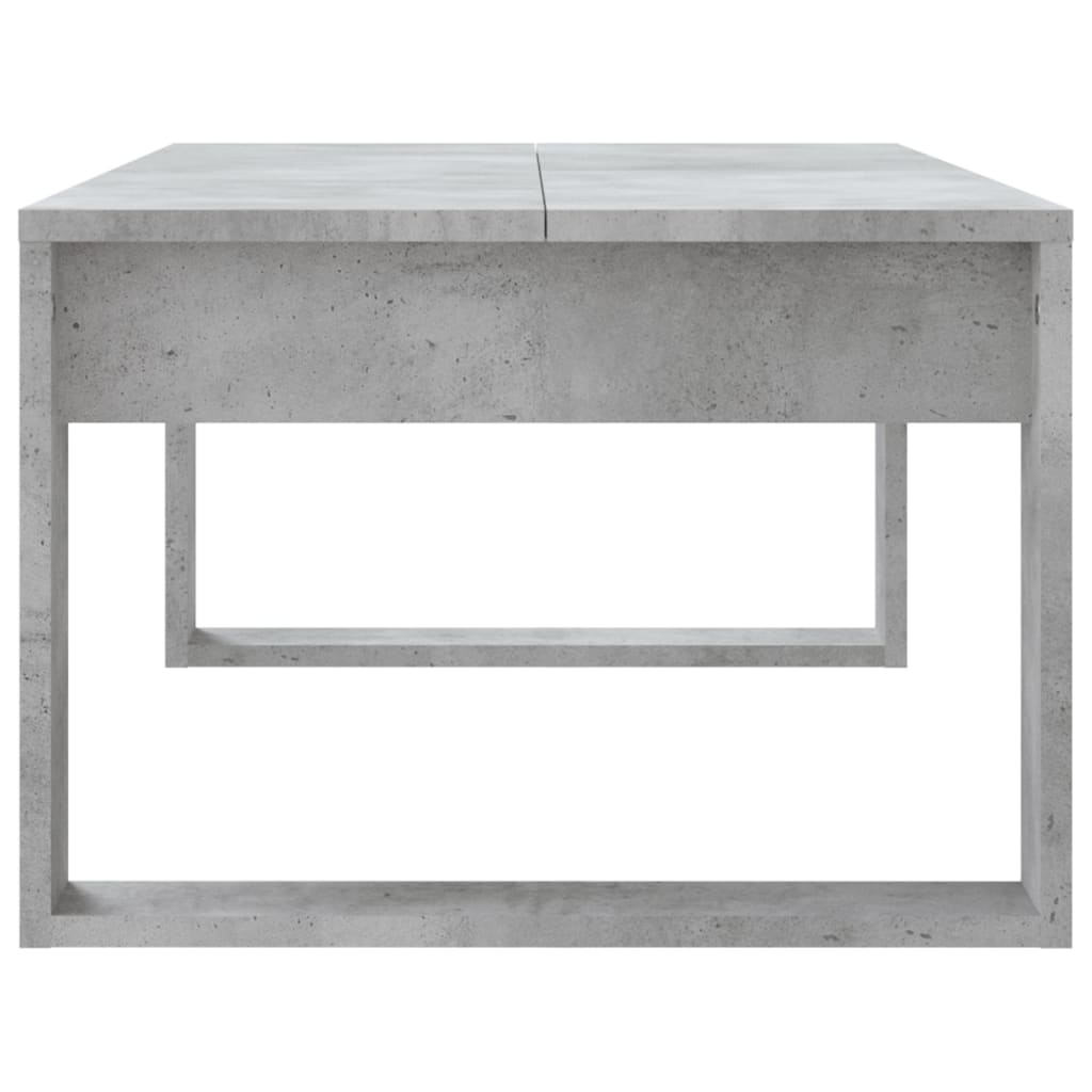 vidaXL Table basse gris béton 102x50x35 cm Aggloméré
