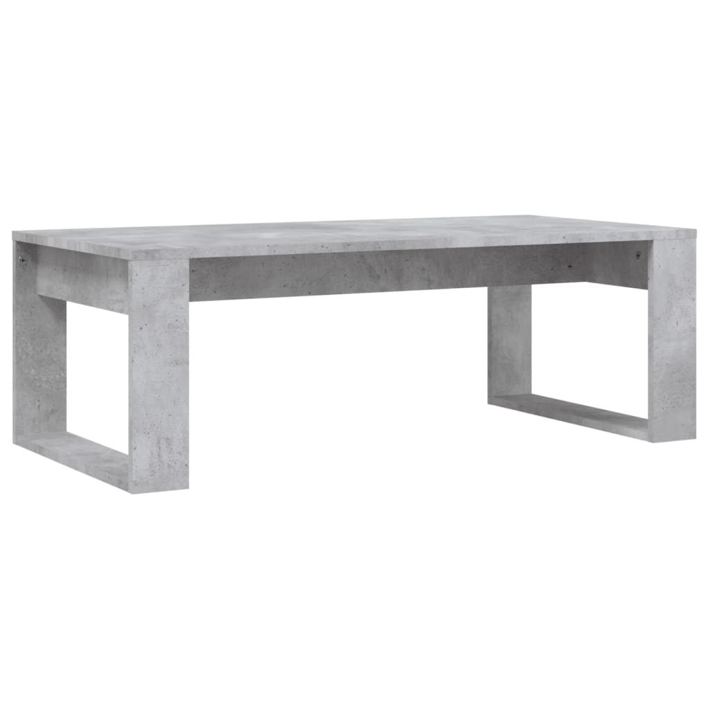 vidaXL Table basse gris béton 102x50x35 cm Aggloméré