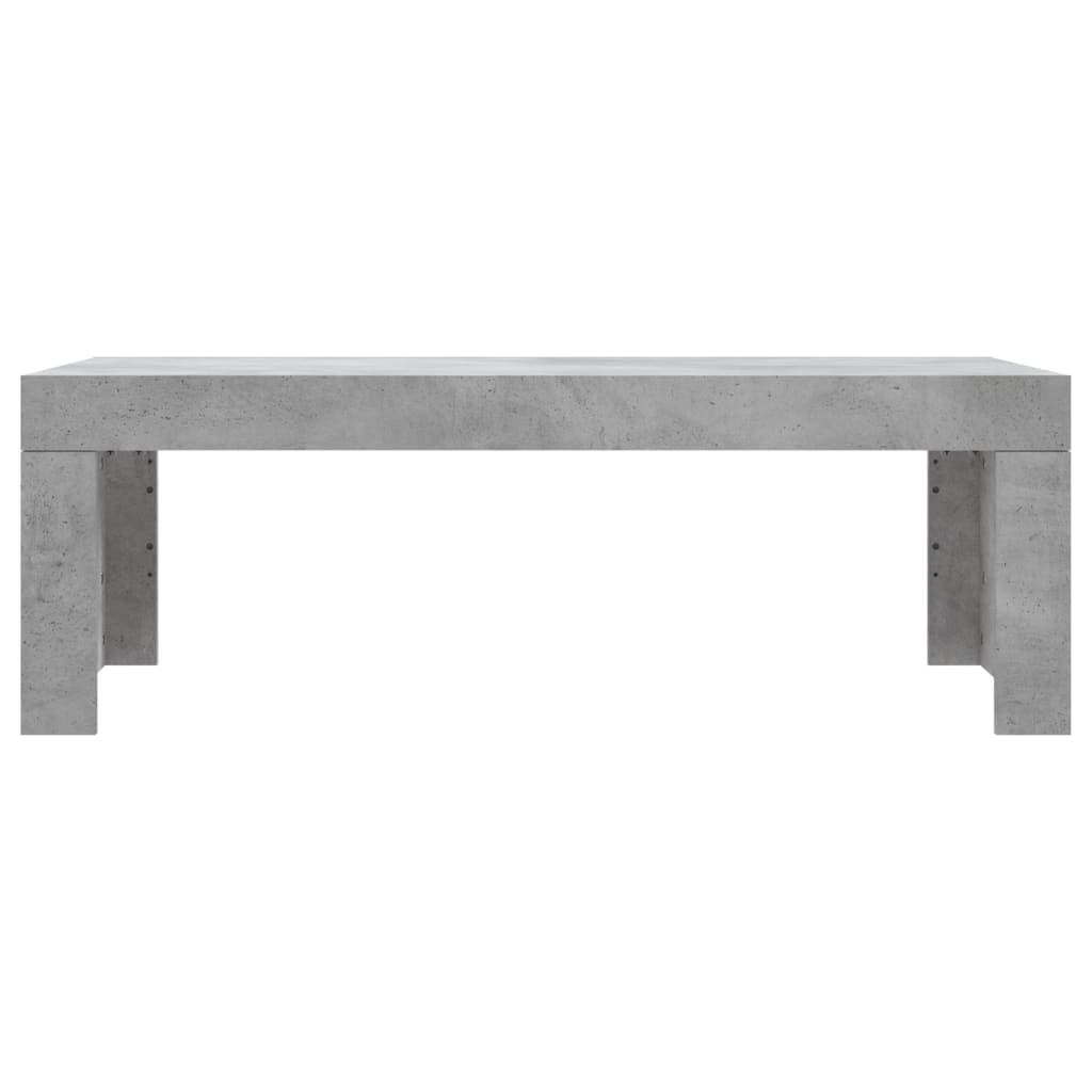vidaXL Table basse gris béton 102x50x36 cm Aggloméré