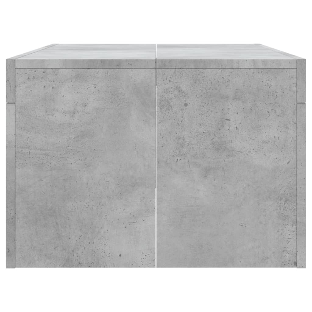 vidaXL Table basse gris béton 102x50x36 cm Aggloméré