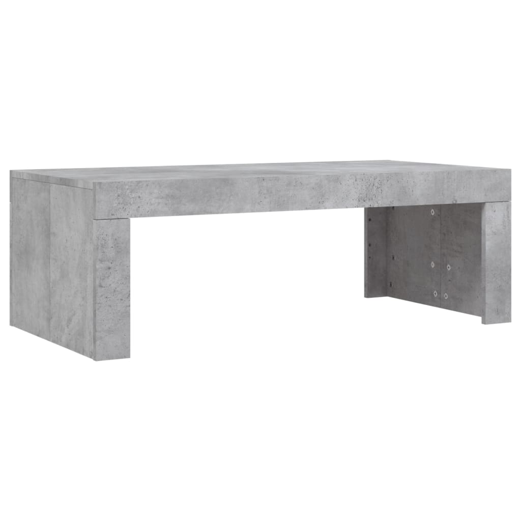 vidaXL Table basse gris béton 102x50x36 cm Aggloméré