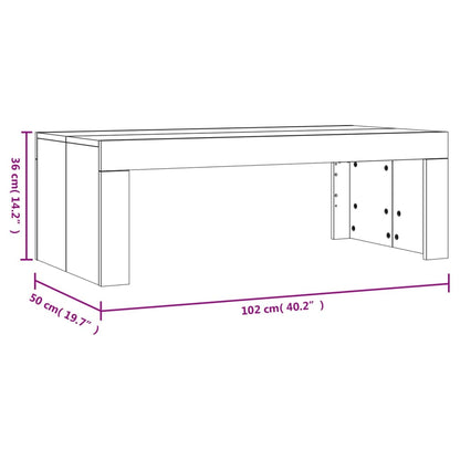 vidaXL Table basse gris béton 102x50x36 cm Aggloméré
