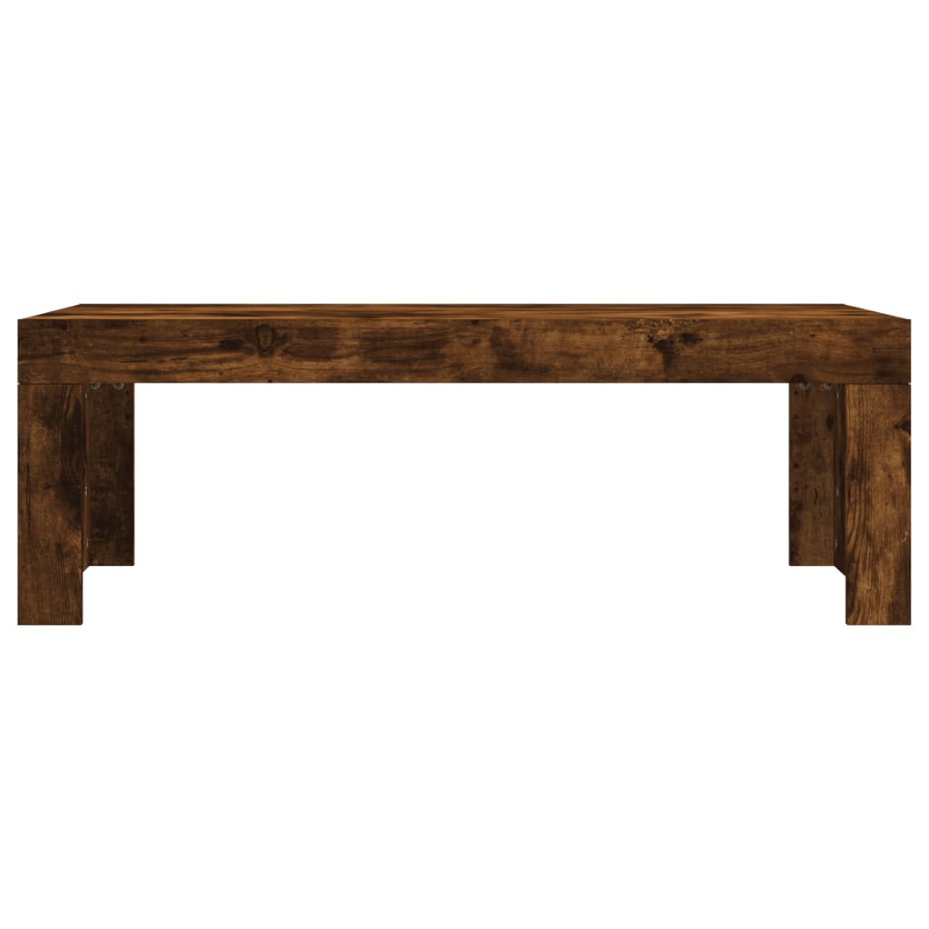 vidaXL Table basse chêne fumé 102x50x36 cm Bois d'ingénierie
