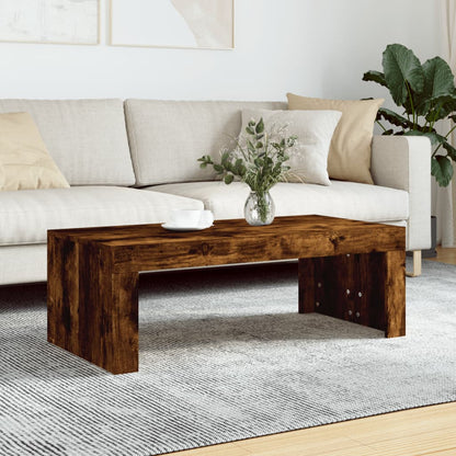 vidaXL Table basse chêne fumé 102x50x36 cm Bois d'ingénierie