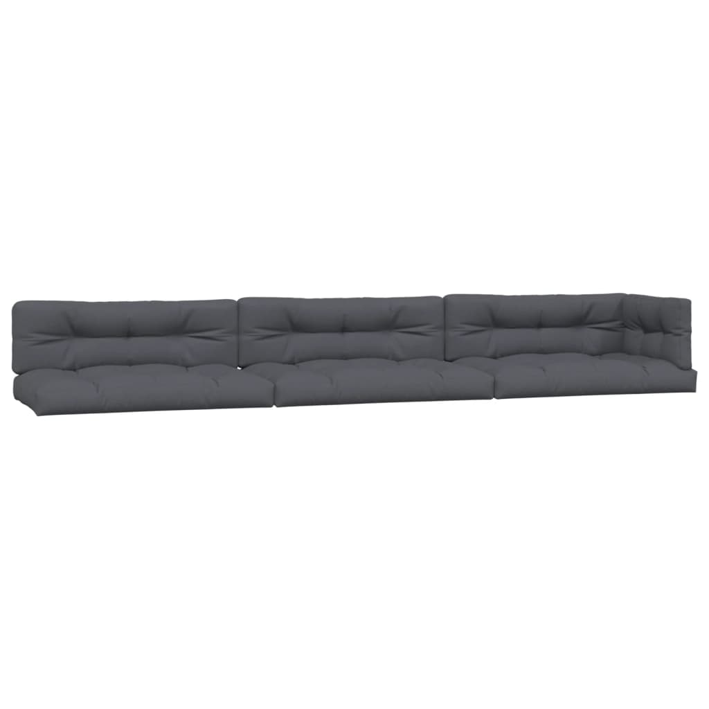vidaXL Coussins de palette 7 pcs Anthracite Tissu