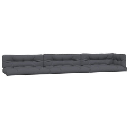 vidaXL Coussins de palette 7 pcs Anthracite Tissu