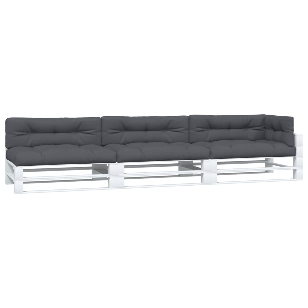 vidaXL Coussins de palette 7 pcs Anthracite Tissu